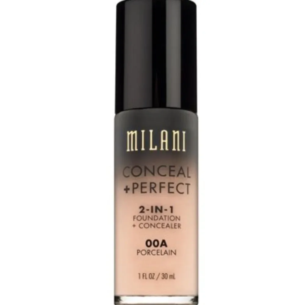 Milani Conceal + Perfect 2-in-1 Foundation + Concealer — Porcelain (00A)